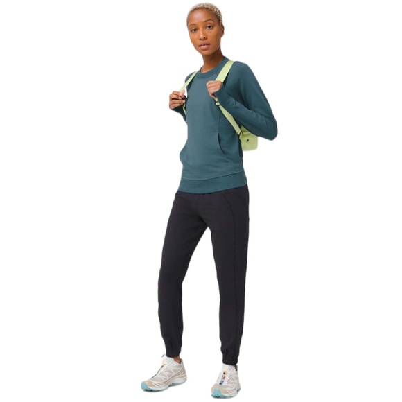 LULULEMON Scuba Crew RARE COLOR! Desert Teal Cropped Sweatshirt Top Size 2 - Picture 1 of 14